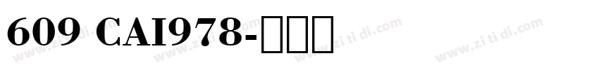 609 CAI978字体转换